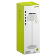 Lampada da tavolo solare a LED wireless Goobay - Bianca