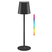 Lampada da tavolo LED wireless Goobay RGBW con comando touch - 38cm - Nera