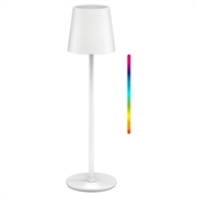 Lampada da tavolo LED wireless Goobay RGBW con comando touch - 38cm - Bianca