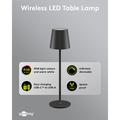 Lampada da tavolo LED wireless Goobay RGBW con comando touch - 38cm - Nera