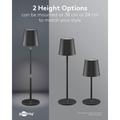 Lampada da tavolo LED wireless Goobay RGBW con comando touch - 38cm - Nera