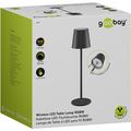 Lampada da tavolo LED wireless Goobay RGBW con comando touch - 38cm - Nera
