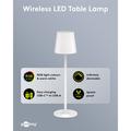 Lampada da tavolo LED wireless Goobay RGBW con comando touch - 38cm - Bianca