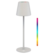 Lampada da tavolo LED wireless Goobay RGBW con controllo touch - Bianca