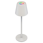 Lampada da tavolo LED wireless Goobay RGBW con controllo touch - Bianca