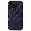 Custodia Ibrida Good Luck Rhombic Grid per iPhone 14 Plus - Nera