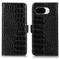 Custodia in Pelle a Portafoglio Serie Crocodile con RFID per Google Pixel 10a