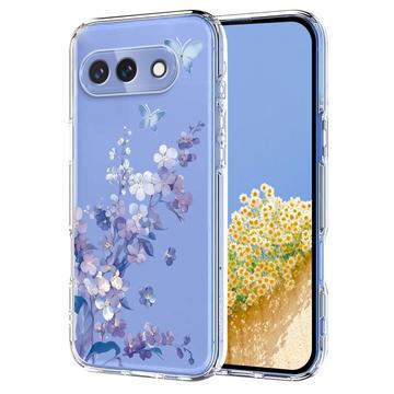 Custodia in TPU con motivo floreale per Google Pixel 10a - Viola