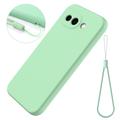 Custodia in silicone liquido con cinghia a mano per Google Pixel 10a - Verde