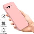 Custodia in silicone liquido con cinghia a mano per Google Pixel 10a - Rosa