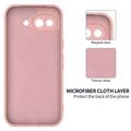 Custodia in silicone liquido con cinghia a mano per Google Pixel 10a - Rosa