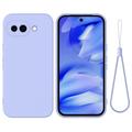 Custodia in silicone liquido con cinghia a mano per Google Pixel 10a - Viola