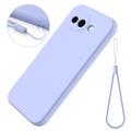 Custodia in silicone liquido con cinghia a mano per Google Pixel 10a - Viola