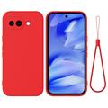 Custodia in silicone liquido con cinghia a mano per Google Pixel 10a - Rossa