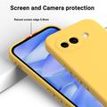 Custodia in silicone liquido con cinghia a mano per Google Pixel 10a - Gialla