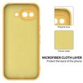 Custodia in silicone liquido con cinghia a mano per Google Pixel 10a - Gialla