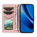 Custodia a portafoglio trapuntata lusso per Google Pixel 10a - Oro rosa