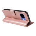 Custodia a portafoglio trapuntata lusso per Google Pixel 10a - Oro rosa