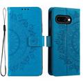 Custodia a portafoglio per Google Pixel 10a serie Mandala - Blu
