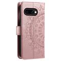 Custodia a portafoglio per Google Pixel 10a serie Mandala - Rosa