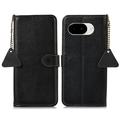 Custodia in pelle a portafoglio Google Pixel 10a con RFID - Nera