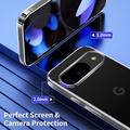 Custodia in TPU per Google Pixel 11 con 2x protezioni per lo schermo in vetro temperato - Trasparente