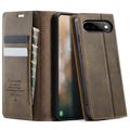 Custodia a portafoglio in pelle di vitello con blocco RFID Google Pixel 11/11 Pro Caseme 033 - Caffè