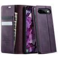 Custodia a portafoglio in pelle di vitello con blocco RFID Google Pixel 11/11 Pro Caseme 033 - Viola