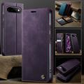 Custodia a portafoglio in pelle di vitello con blocco RFID Google Pixel 11/11 Pro Caseme 033 - Viola