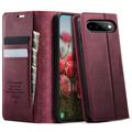 Custodia a portafoglio in pelle di vitello con blocco RFID Google Pixel 11/11 Pro Caseme 033 - Rossa
