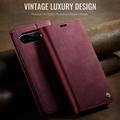 Custodia a portafoglio in pelle di vitello con blocco RFID Google Pixel 11/11 Pro Caseme 033 - Rossa
