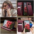 Custodia a portafoglio in pelle di vitello con blocco RFID Google Pixel 11/11 Pro Caseme 033 - Rossa
