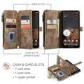 Custodia a Portafoglio Multifunzionale Caseme C30 per Google Pixel 11/11 Pro - Marrone