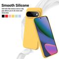 Custodia in silicone liquido con cinghia a mano per Google Pixel 11 - Gialla