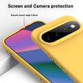 Custodia in silicone liquido con cinghia a mano per Google Pixel 11 - Gialla