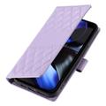 Custodia a portafoglio trapuntata lusso per Google Pixel 11/11 Pro - Viola