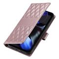 Custodia a portafoglio trapuntata lusso per Google Pixel 11/11 Pro - Oro rosa