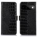 Custodia in Pelle a Portafoglio Serie Crocodile con RFID per Google Pixel 11 Pro