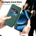 Custodia a libro magnetica elegante per Google Pixel 11 Pro con scomparti per carte RFID