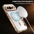 Custodia a libro magnetica elegante per Google Pixel 11 Pro con scomparti per carte RFID - Marrone