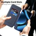 Custodia a libro magnetica elegante per Google Pixel 11 Pro con scomparti per carte RFID - Blu