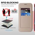 Custodia a libro magnetica elegante per Google Pixel 11 Pro con scomparti per carte RFID - Rosa