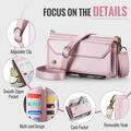 Custodia a portafoglio con blocco RFID CaseMe C36 per Google Pixel 11 Pro XL - Rosa