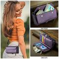 Custodia a portafoglio con blocco RFID CaseMe C36 per Google Pixel 11 Pro XL - Viola