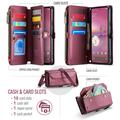 Custodia a portafoglio con blocco RFID CaseMe C36 per Google Pixel 11 Pro XL - Rossa