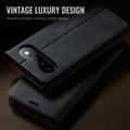 Custodia a portafoglio in pelle di vitello con blocco RFID Google Pixel 11 Pro XL Caseme 033 - Nera