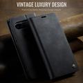 Custodia a portafoglio in pelle di vitello con blocco RFID Google Pixel 11 Pro XL Caseme 033 - Nera