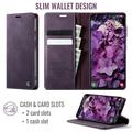 Custodia a portafoglio in pelle di vitello con blocco RFID Google Pixel 11 Pro XL Caseme 033 - Viola