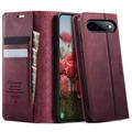 Custodia a portafoglio in pelle di vitello con blocco RFID Google Pixel 11 Pro XL Caseme 033 - Rossa