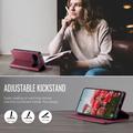 Custodia a portafoglio in pelle di vitello con blocco RFID Google Pixel 11 Pro XL Caseme 033 - Rossa